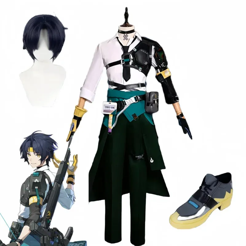 

Zenless Zone Zero Asaba Harumasa Косплей Костюм Парик Набор Harumasa Хэллоуин Косплей Костюмы Наборы