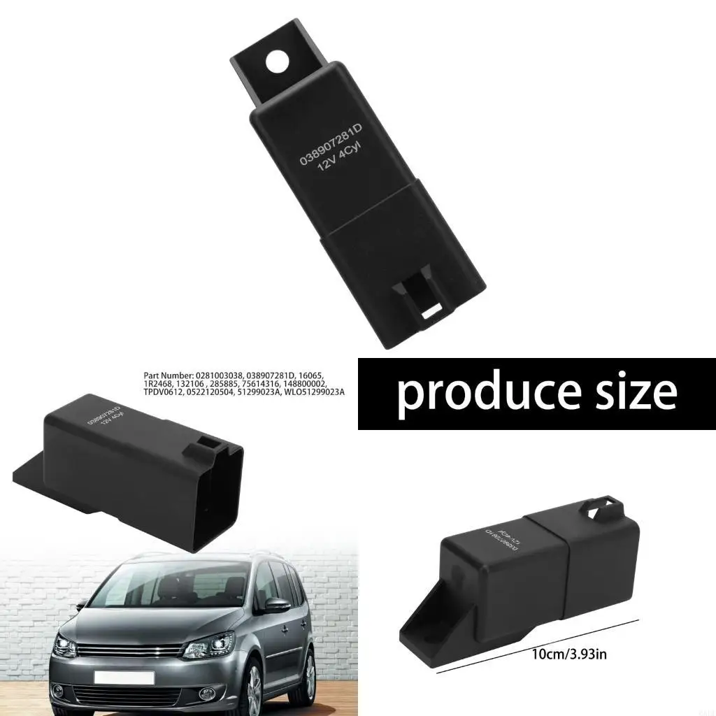 6XDF Routine Start Circuit Maintenance Part 038907281D 12V Preheat Unit for Listed Vehicle Use, Single Black Housing for Service