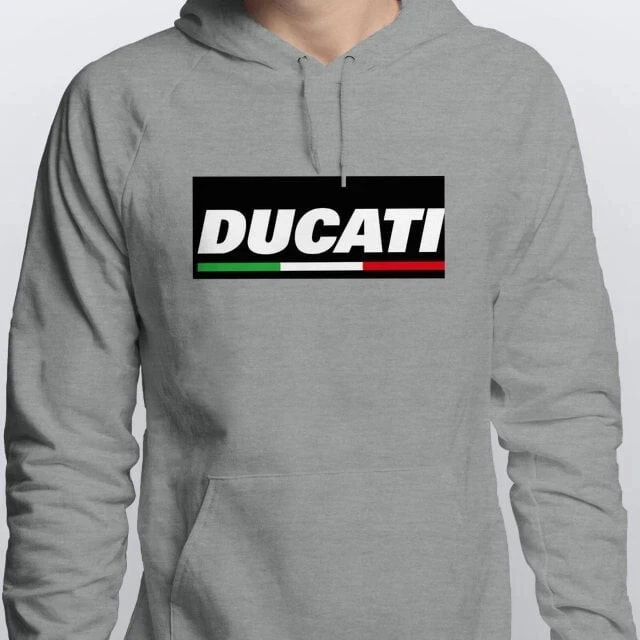 Dui Italian Flag Style Motorcycle Printed Hoodie in All Sizes Graphic Cotton High-end Luxury Unisex Style