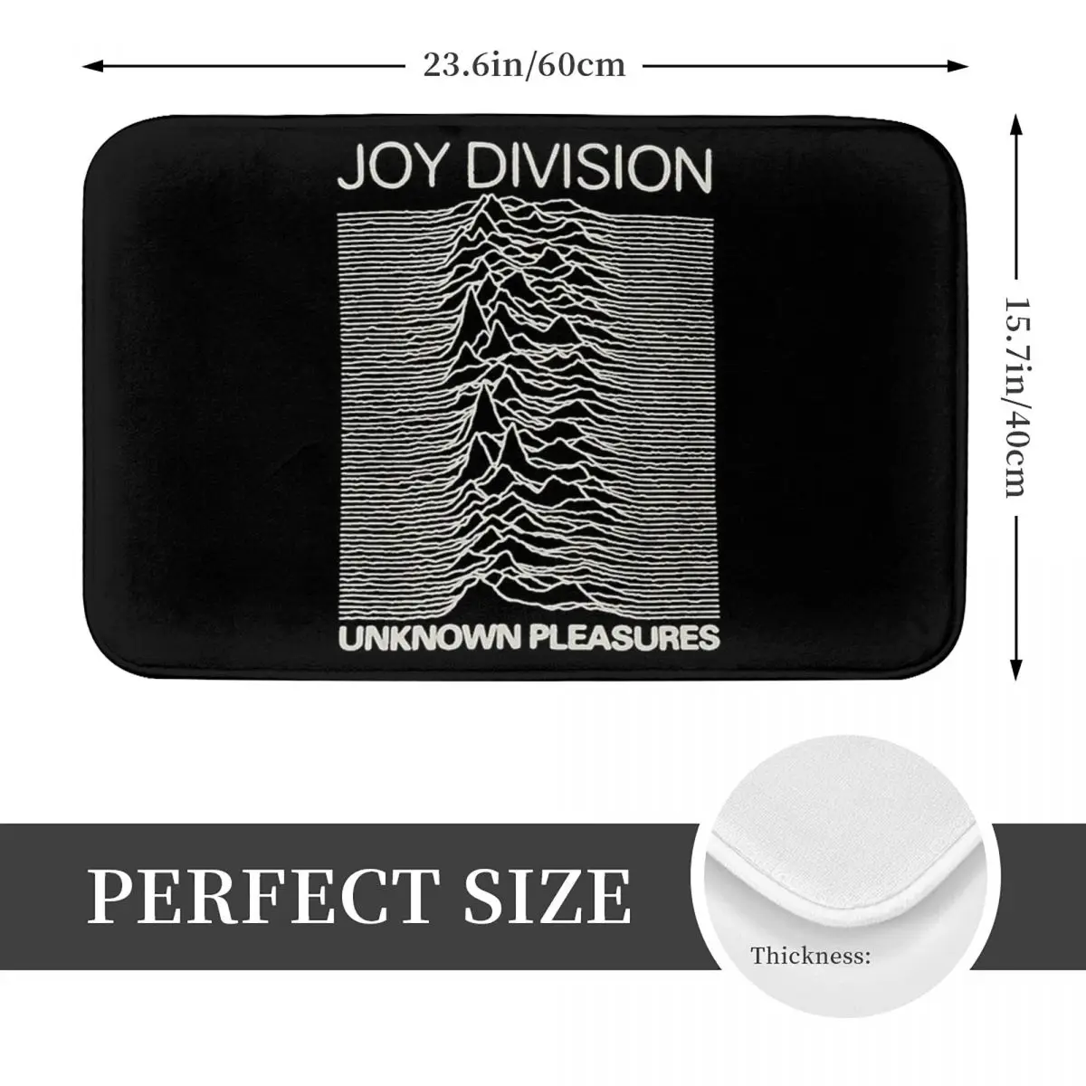 Joy Division Unknown Pleasures Anti-slip Doormat Floor Mat Sand Scraping Carpet Rug for Kitchen Entrance Bedroom Footpad Mats