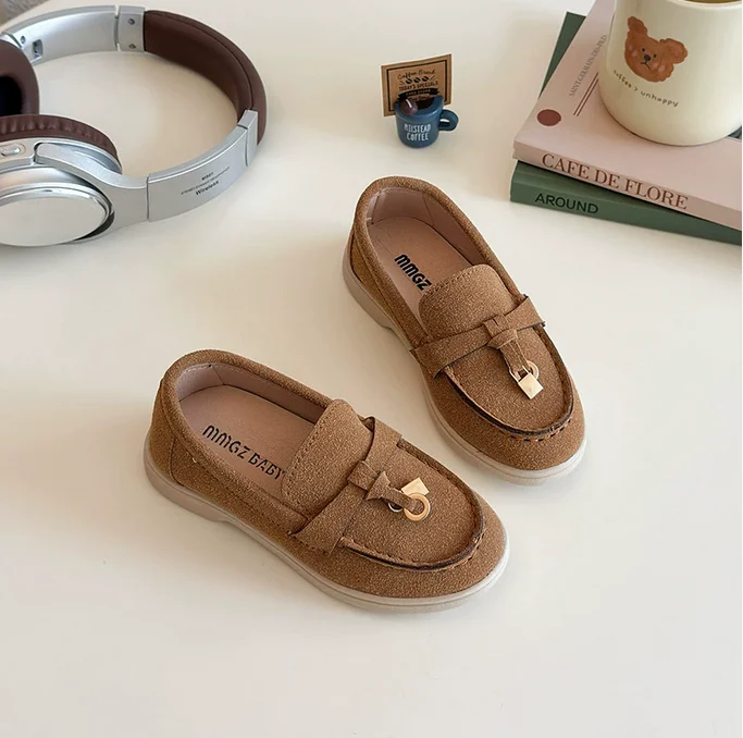 Children's Leather Shoes, New Fashion Spring-Autumn 2026, British Style, Soft Sole, Non-Slip, Versatile Performance Shoes