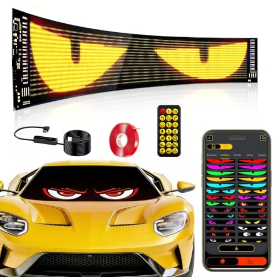 

Scrolling Advertising Programmable LED Signs- Flexible USB 5V, App Control Custom Text Pattern Animation Programmable Flexible