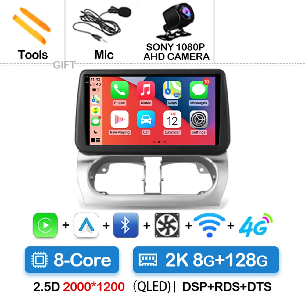 Android 15 Autoradio Voor Opel Combo Corsa Tigra 2001-2009 2010 2011 Carplay Auto GPS Navigatie Multimedia Stereo video Speler
