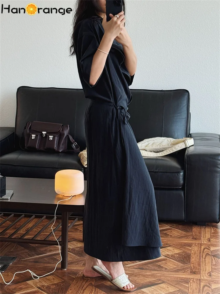 black and khaki dress Preppy Asymmetrical Dress Black and Khaki