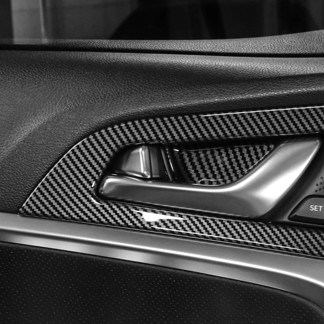 For Genesis G70 2019-2026 Left-Hand Drive Auto Inner Door Dowl Handle Panel Cover Trim Interior Mouldings Frame ABS Material