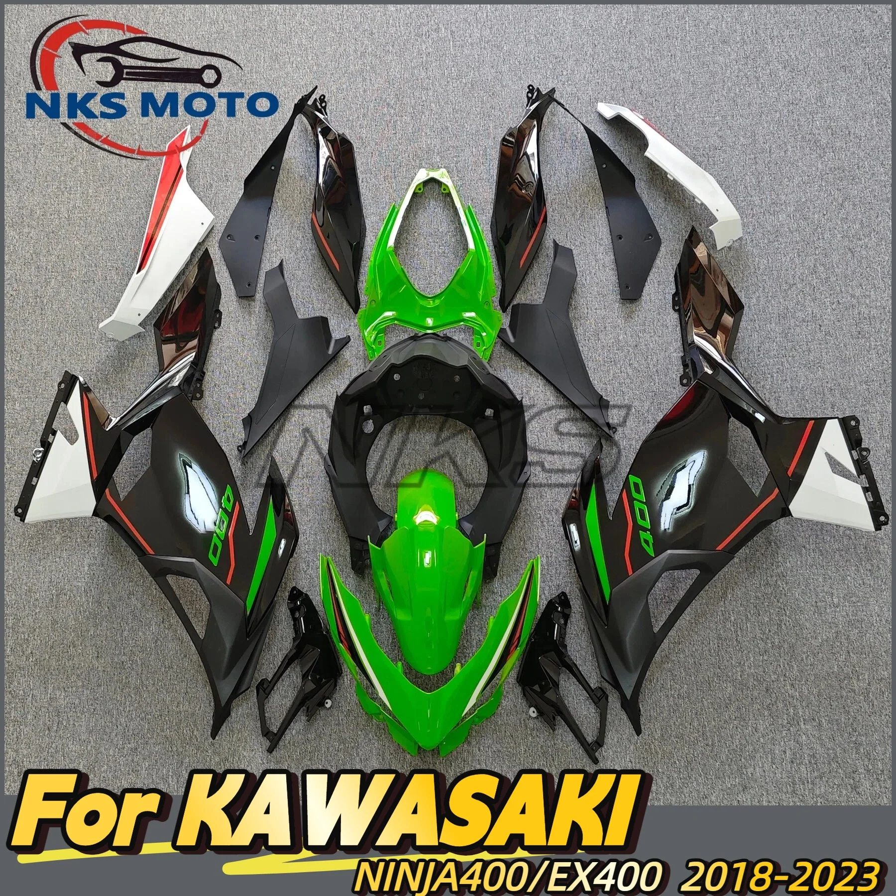 For Kawasaki Ninja400 2018 2019 2020 2021 2022 2023 Motorcycle Complete Fairing ABS Plastic Body Decoration Kit