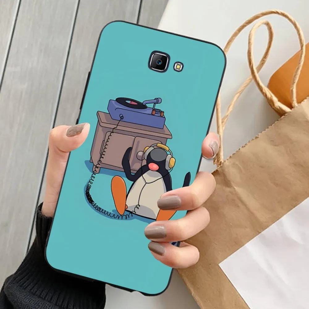 Klasyczne etui na telefon Cartoon Pingu do Samsung J 7 Plus 7core J7 Neo J6 Plus Prime J6 J4 J5 Mobile Cover