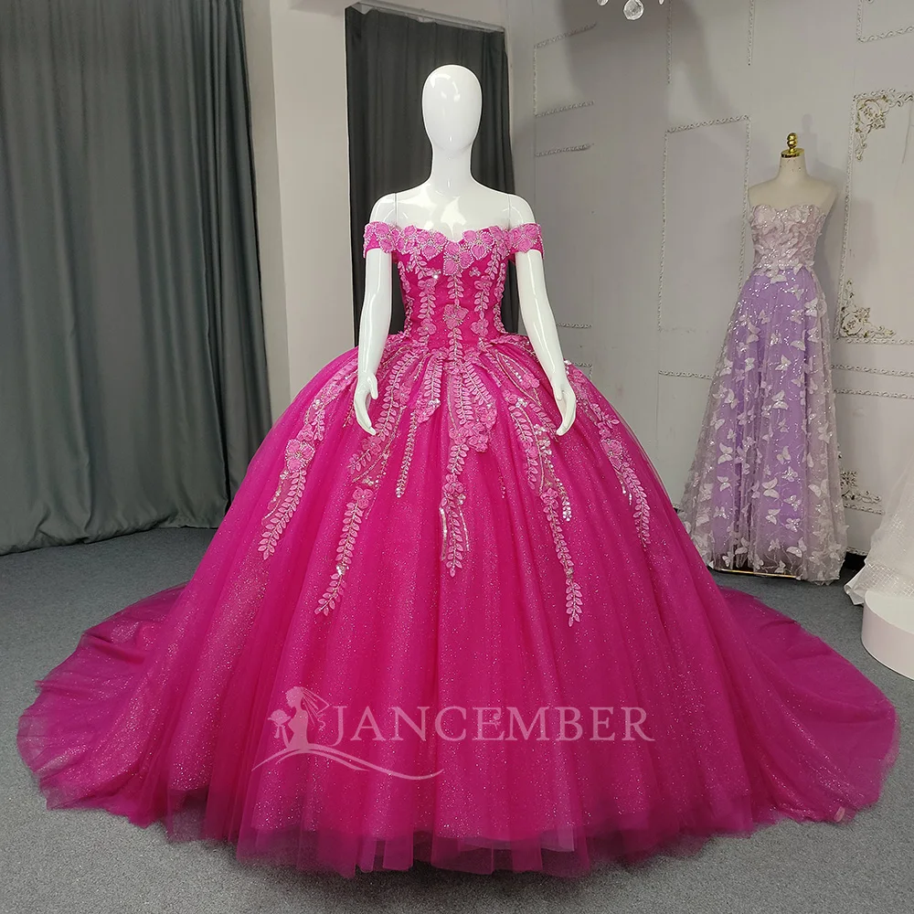 

Customized Vestidos De 15 Quinceañera Pink Lace Appliqued Princess Quinceanera Dresses Bow Women Birthday Dress Sweet 16 Dress