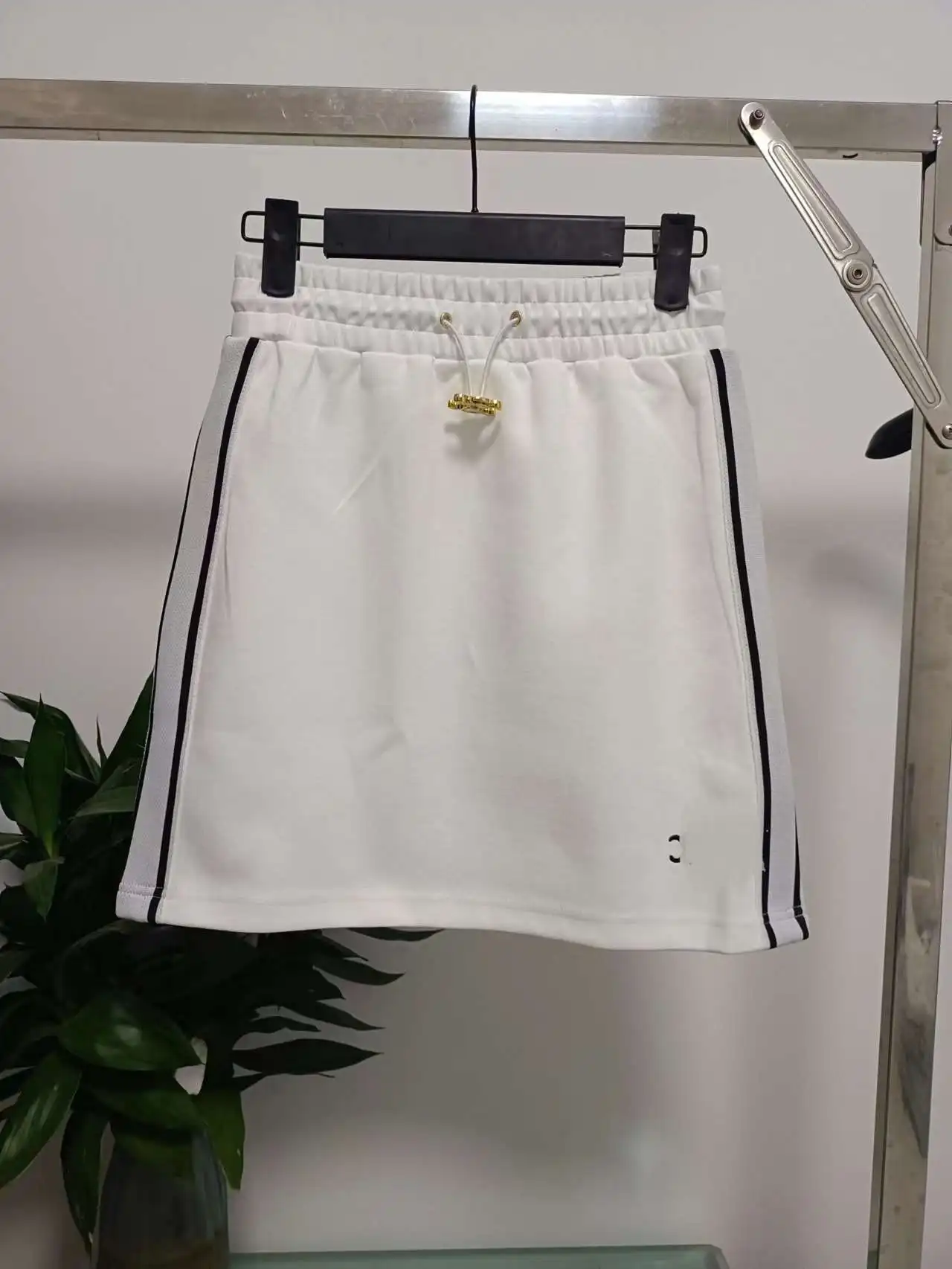

Spring CE Women's Elastic Waist Contrast Sports Casual A-Line Skirt Cotton Material ort Length Faionable Skirt
