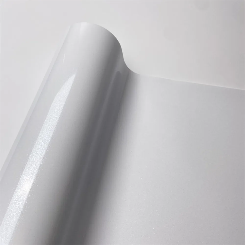 Autoverpackungsfolie, blasenfrei, Vinylfolie, glänzend, Diamant, metallisch, weiß, Auto, Farbwechsel, Aufkleber, Aufkleber, DIY, Autozubehör