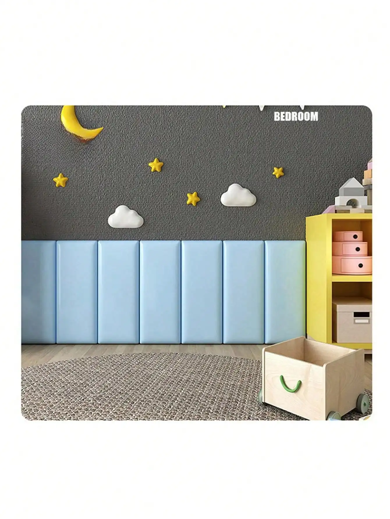 3D Anti-Collision Wall Sticker, Tatami Bedside Soft Bag Back Cushion Self-Adhesive Wall Panels For Bedroom, Bedside Wall Aisle