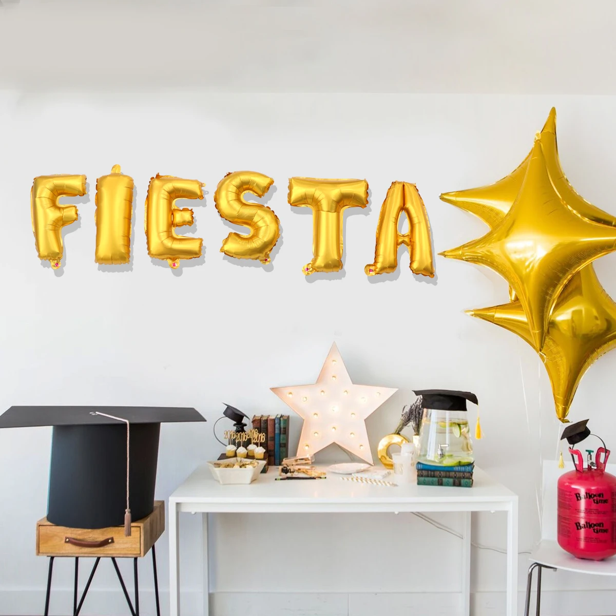 

Creative Gold Balloon Decoration Stylish Party Supplies Fiesta Theme Aluminum Foil Balloons Festive Background Props