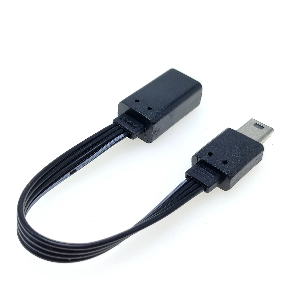 Adaptador de Conector Micro USB hembra a Mini USB Adaptador convertidor de enchufe para teléfonos móviles MP3 10cm 20cm