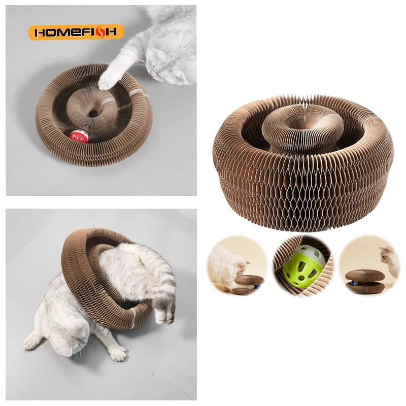 Planche à gratter pour chat, nid, jouet pour chat, résistant à l'usure et incassable, auto-entretien, planche de meulage à griffes en papier ondulé