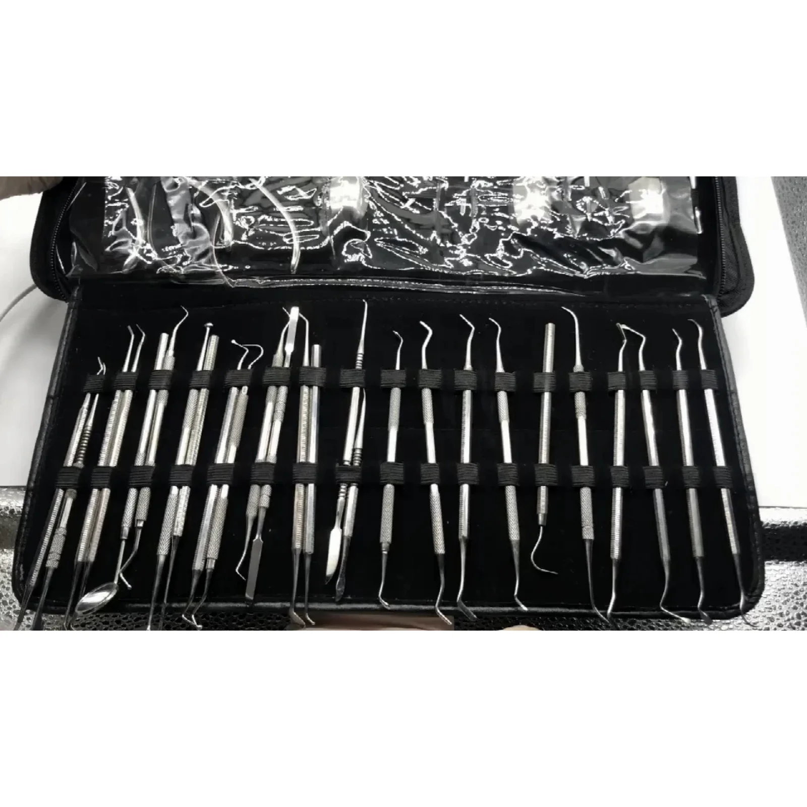 60PCS 치과 용기구 키트 치과 종합 교정 치과 임플란트학 수술 용기구 엘리베이터 집게