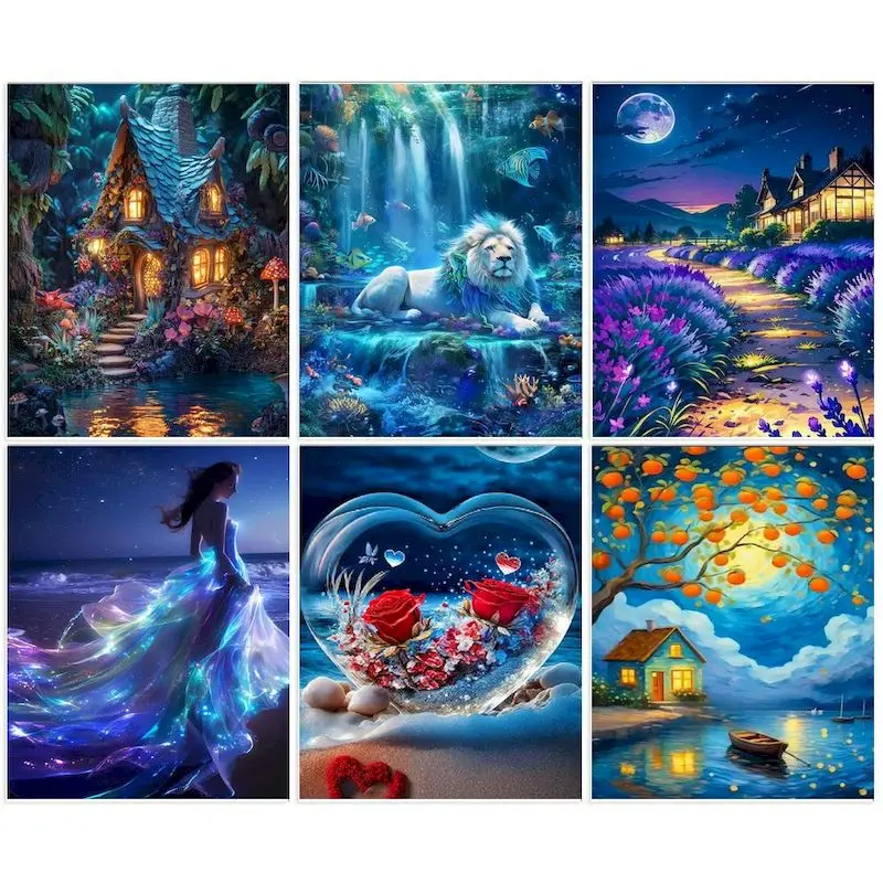 

SDOYUNO Paint By Numbers For Adults Scenery Picture By Numbers Diy Crafts Canvas Painting Set Coloring By Numbers Oil Paints Dra