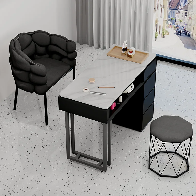 Cream-style Nail Tables Japanese Luxury Beauty Nail Tables Salon Durable Nice Commercial Furniture Tavoli Ungueali ZY40MJZ