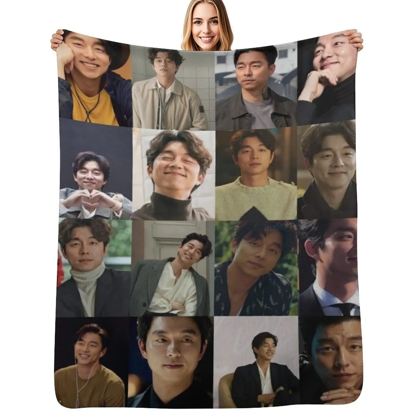 

Gong Yoo Throw Blanket Sleeping Bag Travel Custom Picnic Blankets