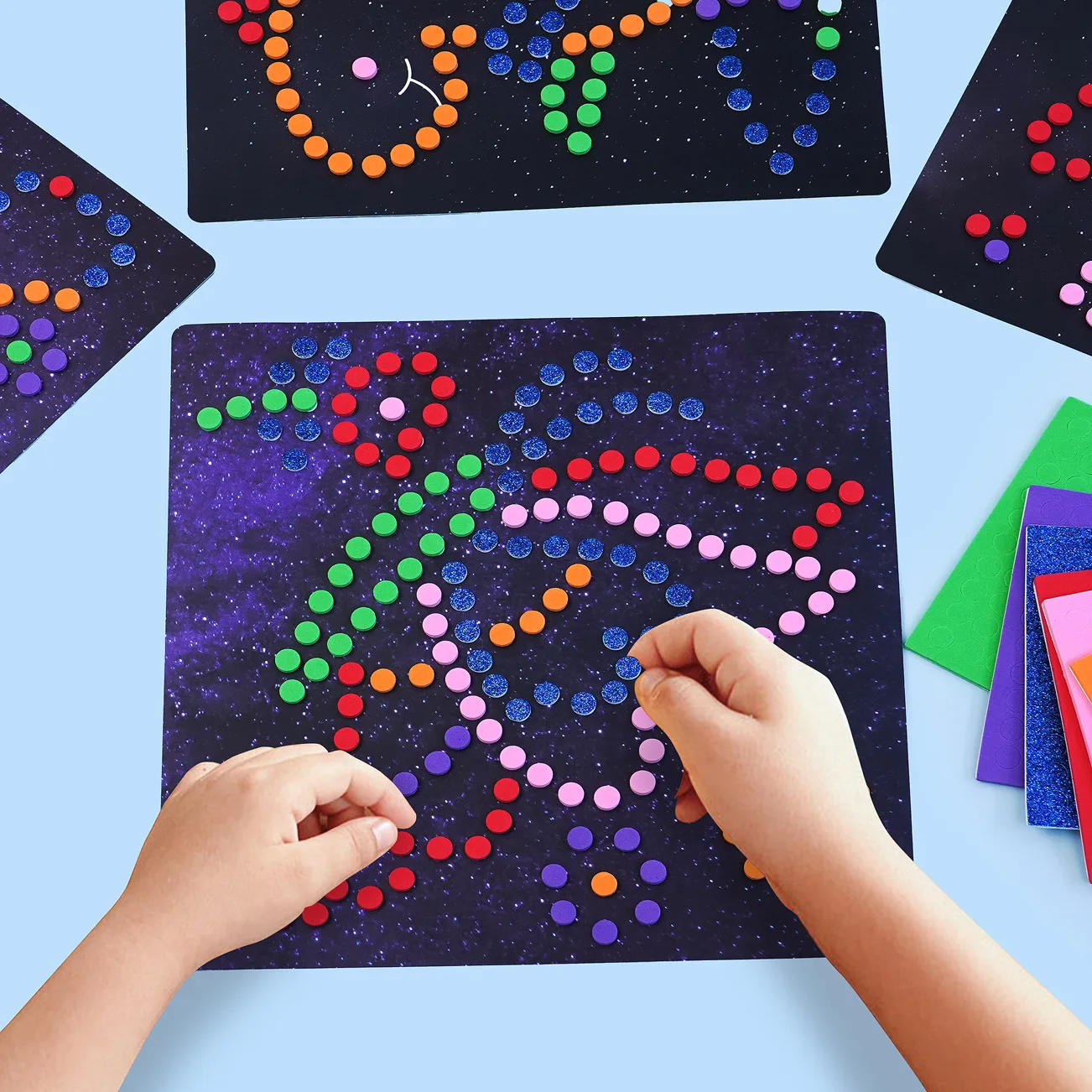 EVA Mosaic Sticker Children's 600 Dots Three-dimensional Foam Decorative Painting DIY Handmade Stickers Dimensional Collage