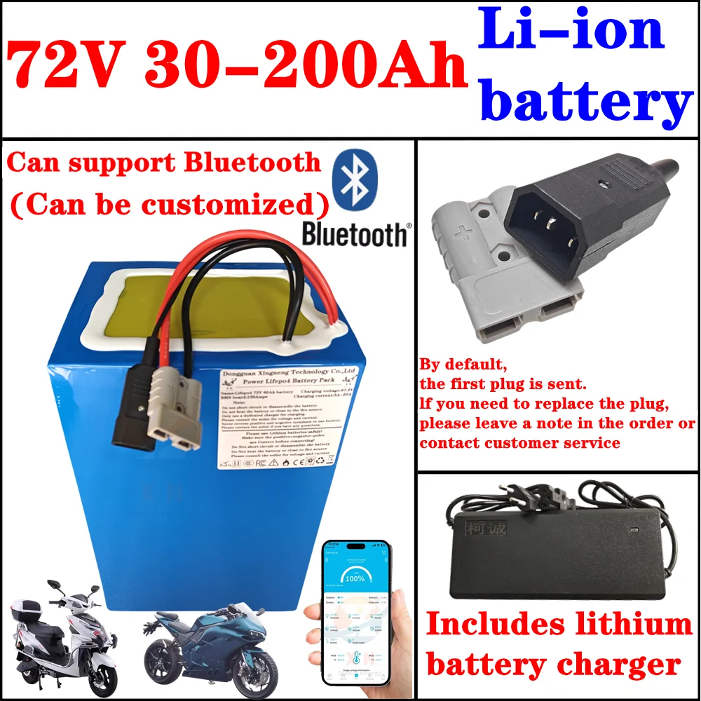 72V 30Ah 40Ah 50Ah 60Ah 80Ah 72V 100Ah 120Ah 200Ah Lithium Li ion Battery 2KW 3KW 5KW TwoThree Wheelers