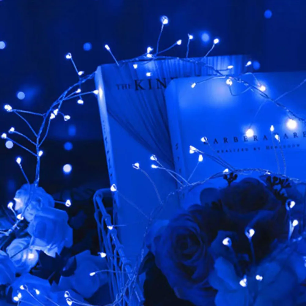 USB remote 8 function silver wire LED string Christmas wedding festive decoration wreath firecracker light wheat ear light 3M-5