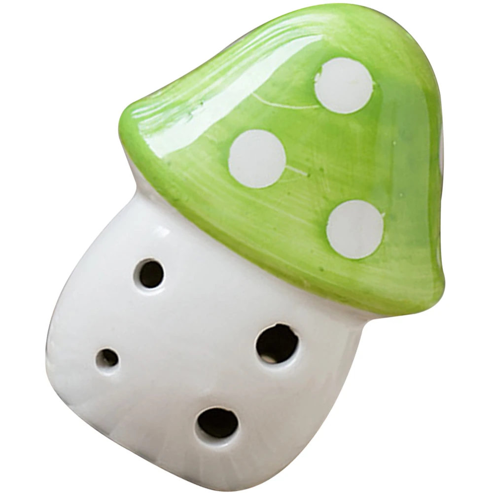 

Beginner Friendly 6-Hole Ocarina Ceramic Instrument Portable Small Lightweight Mushroom Shape Kids Practice Children Ocarina