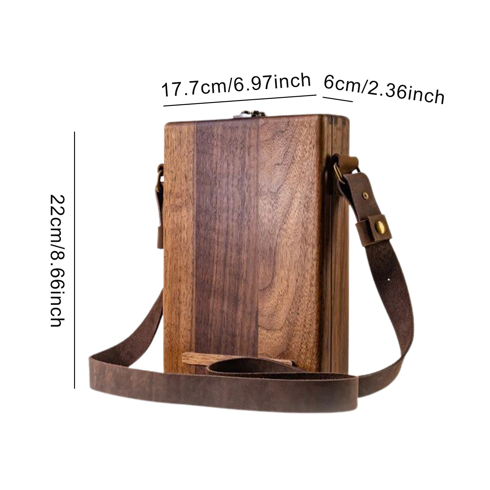 Writers Messenger Wood Box A5 Wooden Retro Trend Shoulder Bag Outdoor Briefcase Art Supplies Box Home Decor Art Gift Handbags