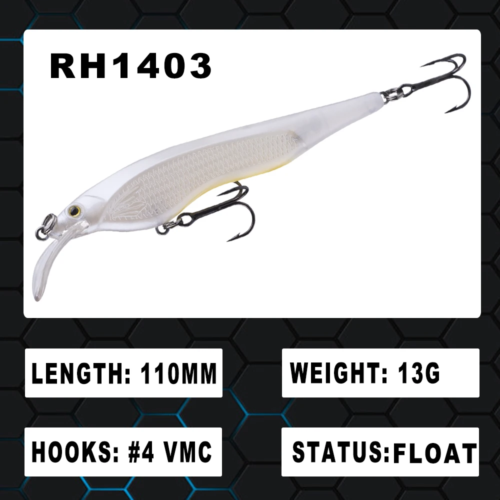 Recertop 110MM 2 Styles Minnow Fishing Bait 3D Eyes Crank Hard Lure Rattles 10 COLORS Artificial Bass Tackle Jerkbait Minnow