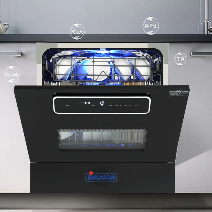 Hot Sale Smart Home Dishwasher Industrial Restaurant Countertop Dishwasher for Sale & Sets ISO9001 CE CN;GUA Electric 220 Davosa