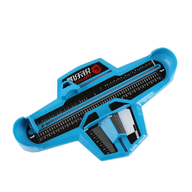 جهاز قياس القدم وجهاز أدوات قياس حجم الحذاء، مقاس أمريكي (أزرق، أسود)