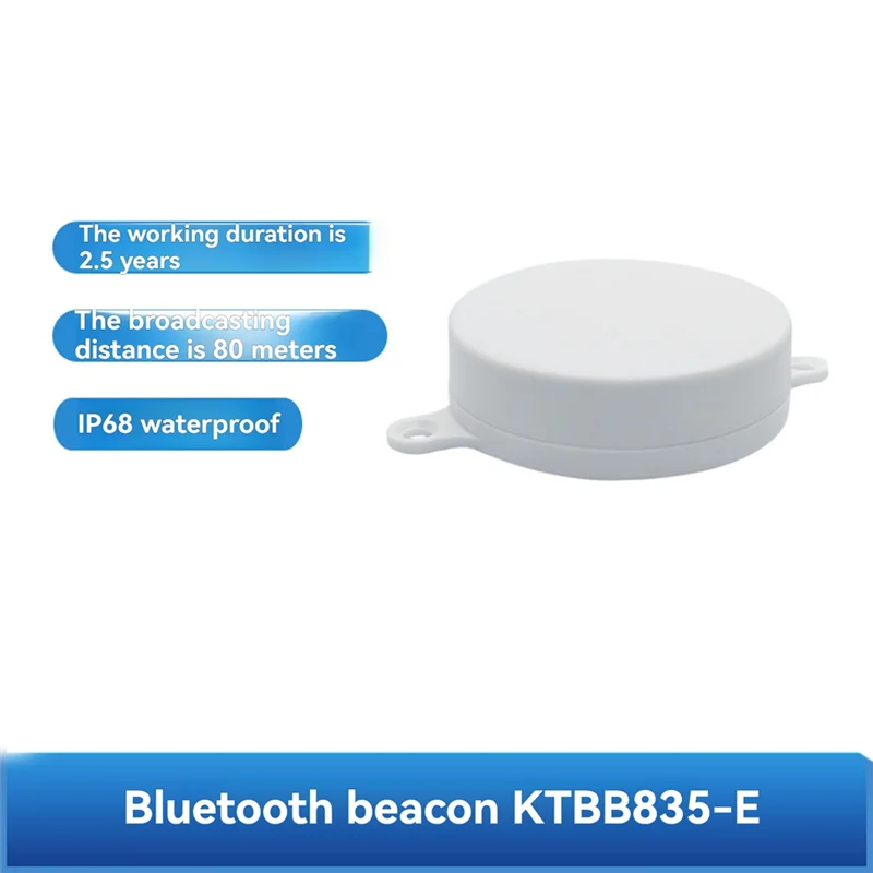 ABAC-KTBB835-E 80M Bluetooth Proximity Marketing BLE Beacons IP68 Tahan Air 2400Mhz-2483.5Mhz Dengan Sensor