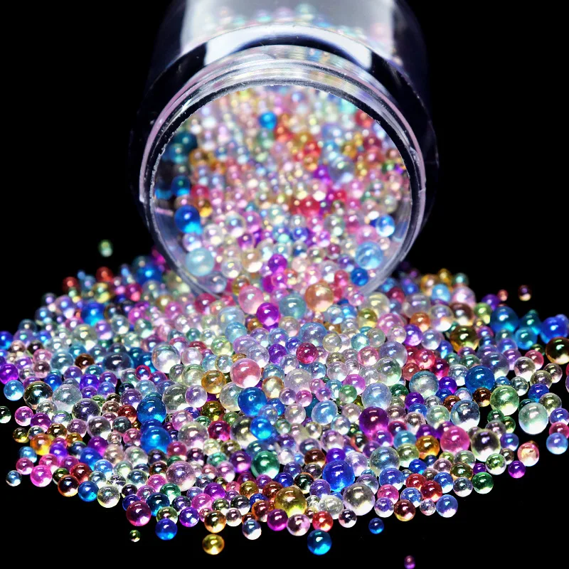 10ml Bulk Nail Figures Charms Mixed Glass Rhinestone Pearl Beads For DIY Face Art Tumblers Slime Pen Holders Makeup Brush Fill