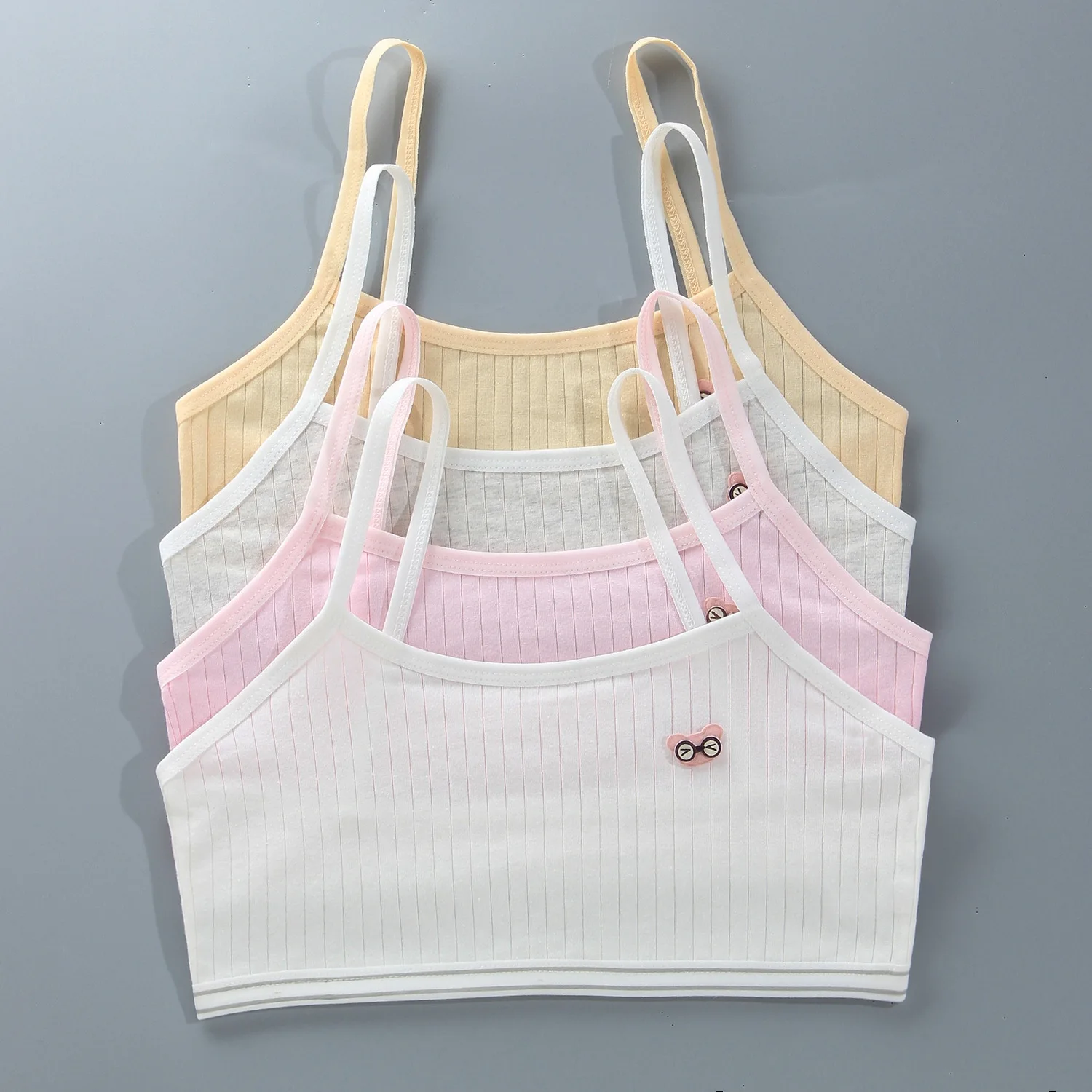 1pc Developmental Girls Training Bras Summer Young Children's Breast Care Bras Puberty Students Kids Vest Hot Teenage Underwears