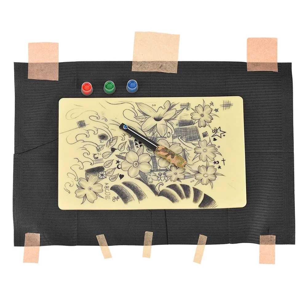 

Коричневый бумажный коврик для татуировки, скатерть, тренировочная лента для фиксации кожи, легко рифвается, подходит для салона макияжа, косметической студии, профессионалов