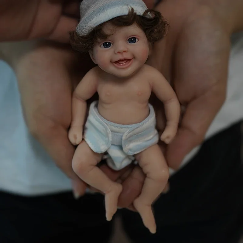 

6" Micro Preemie Full Body Silicone Big Eyes Bady Doll "Mason" and "Mila"Lifelike Mini Reborn Doll Surprice Children Anti-Stress