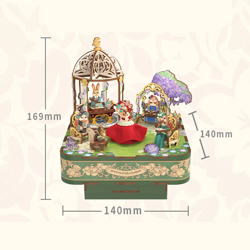 NEW DIY Wooden Music Box Princess Dancing Party 3D Puzzles Miniature Model Kits Jigsaw for Children Christmas Gifts