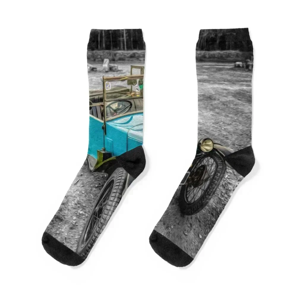 Austin 7 Vintage Car Art Socks Soccer anti-slip golf Socks For Man Women's