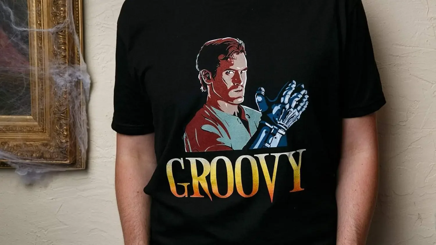 theCHIVE Evil Dead Ash Williams เสื้อยืดฮาโลวีน Groovy