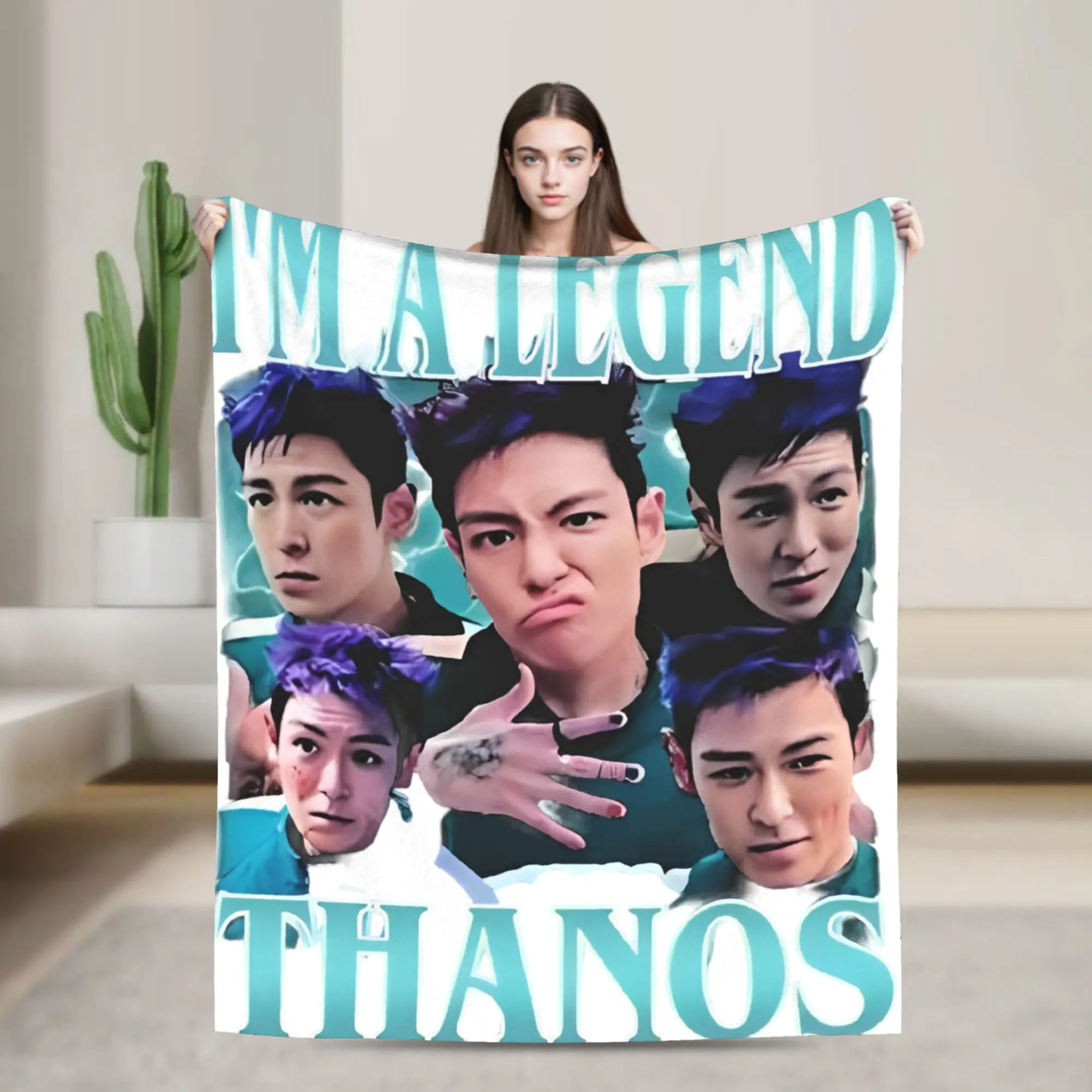Im A Legend Thanos Blankets T.O.P Rapper Plush Awesome Breathable Throw Blanket for Home Restaurant Spring Autumn