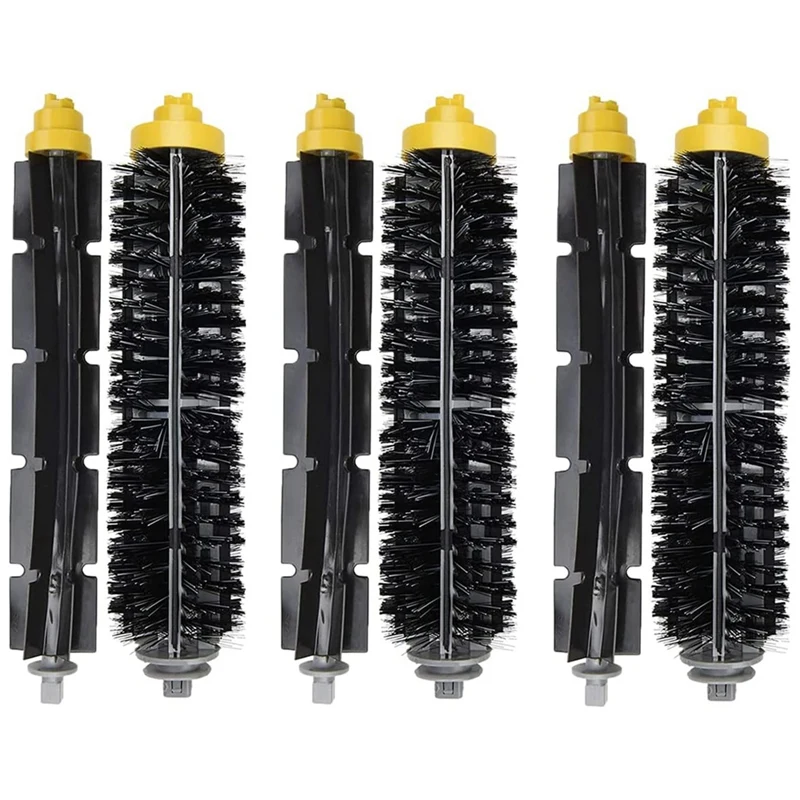 3 Sets Replacement Bristle & Flexible Beater Brush For Irobot Roomba 600 & 700 Series 614 618 630 635 640 645 650 652