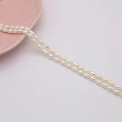 Real Natural Freshwater Pearl Rice Beads Loose Pearls Bead For DIY Charm Bracelet Necklace Jewelry Earring Accessories Making