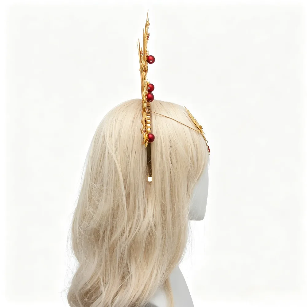 Lolita Halo Angel Headband Virgin Mary Apollo Sun Goddess Gold Spike Halo Headpiece Bride Hair Band Women Hair Accessories - view 5
