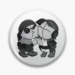 Madness Combat Deimos And Sanford  Customizable Soft Button Pin Creative Brooch Hat Lapel Pin Lover Clothes Gift Collar Women