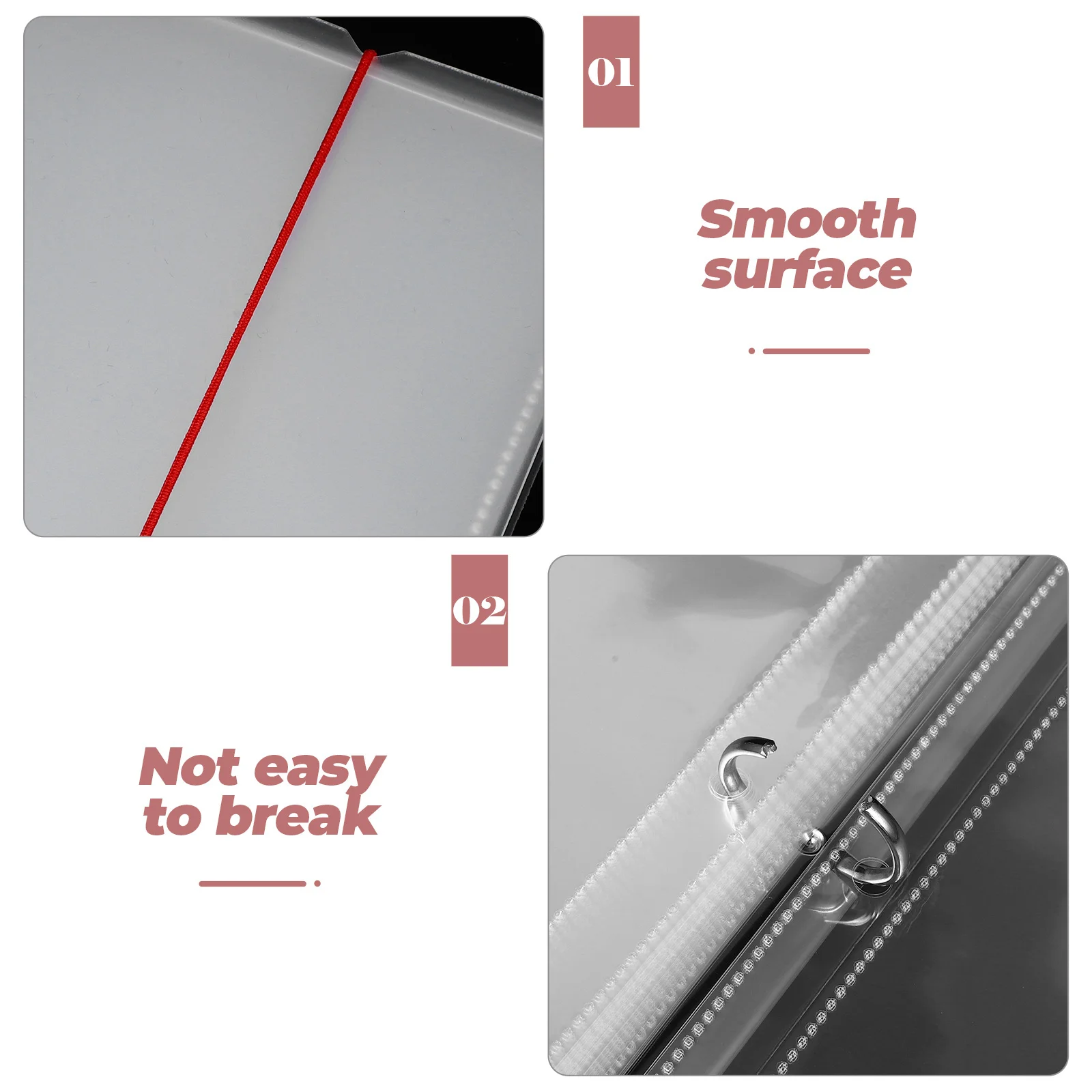 Binder A4 Transparan Bahan PP 4 Lubang O Ring Pengatur File Musik Tempat Dokumen Map File