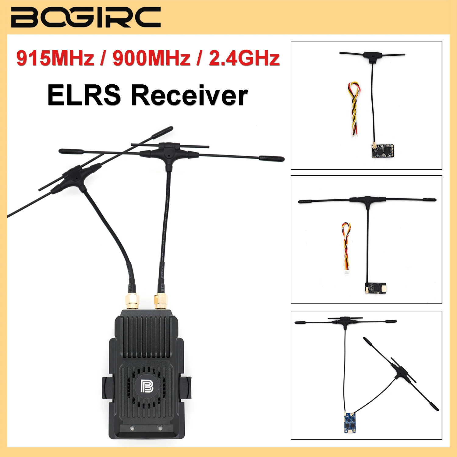 

BOGIRC ELRS 915MHz / 2.4GHz ExpressLRS Receiver Gemini TX Module with Single/Dual Antenna for RC FPV Racing Drone Quadcopter DIY