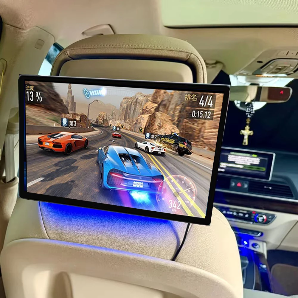 13.5 inch Car Headrest Monitor Android 14 Tablet PC 4K HD 1080P 2G+32GB ROM WIFI/Bluetooth/USB/HDMI/Airplay Movie Video Player