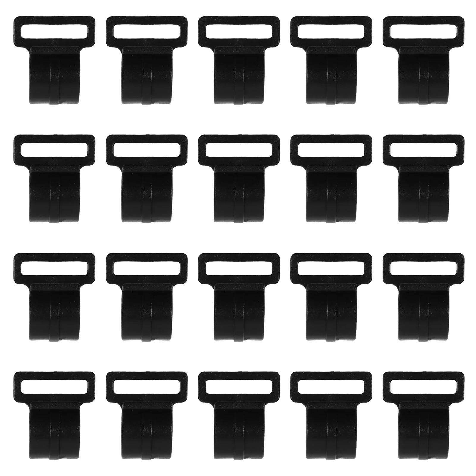 

20 pcs Tent Pole Connection Hooks Clips Camping Accessories Waterproof Awning Clamp Black Large Strength Fixed Position Firm