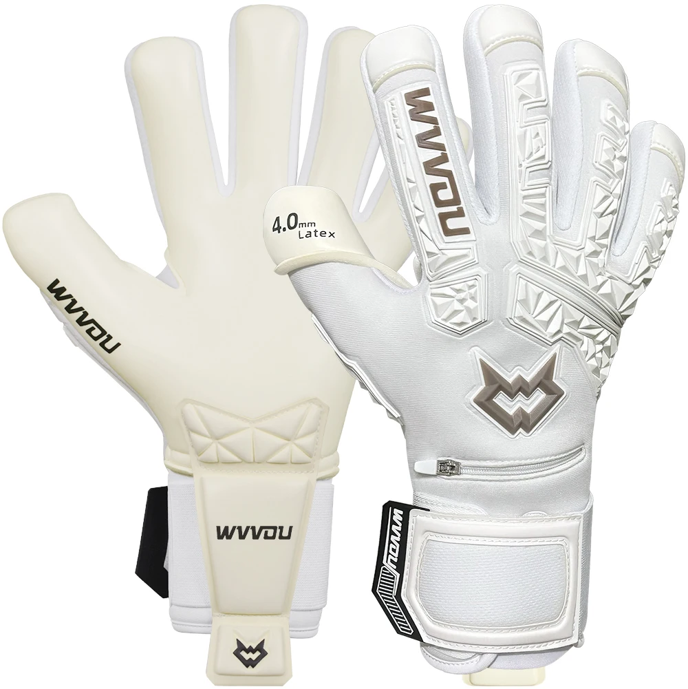 WVVOU Soccer Goalie Gloves for Adults and Youth, High Performance Goalkeeper Gloves with 5 Detachable Finger Saves