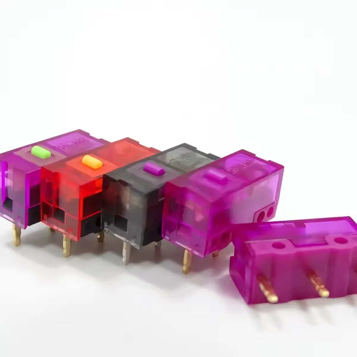 Kailong Mouse Micro Switch Purple Gold Black Transparent, 150 Million Clicks Lifespan, Universal for Logitech Razer Gaming Mouse