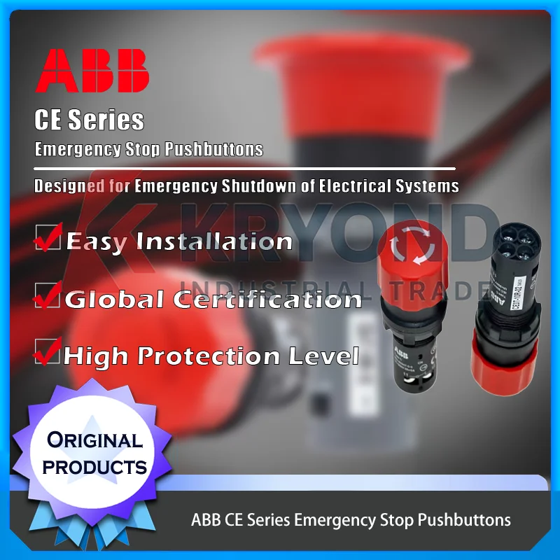 ABB CE Series CE3T CE4T Emergency Stop Push Button Switch Twist Release Type for Industrial Control and Automation Equipment